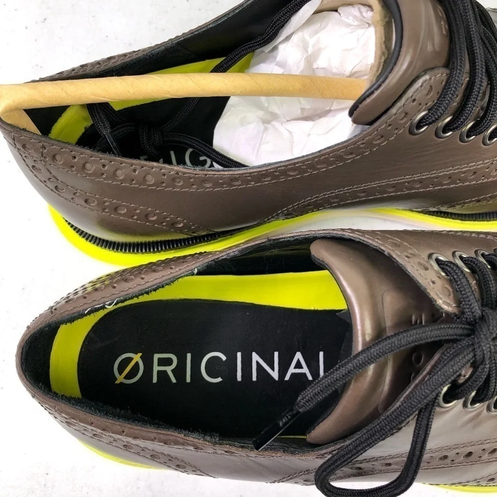 Cole Haan Original Grand Lux Wingtip Oxford Leather Shoes